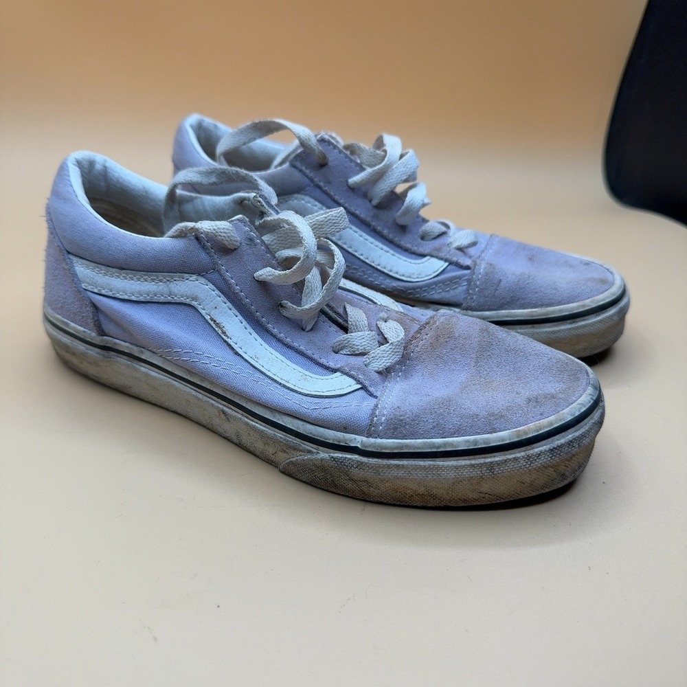Vans Old Skool Sneakers Lavender Suede Canvas Kids Size 3
